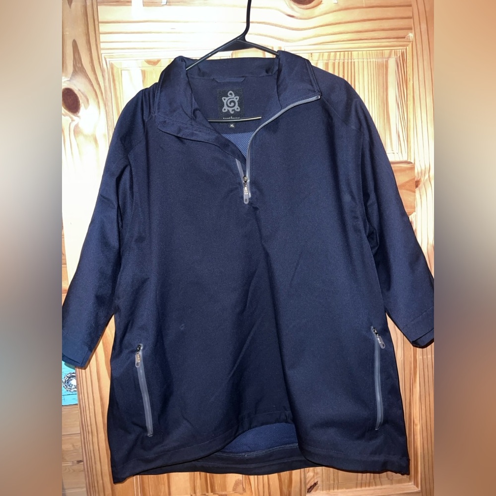 Turtleson Jacket Adult XLBlue Windbreaker 1/4 Zip Pullover Golf Casual Logo Mens